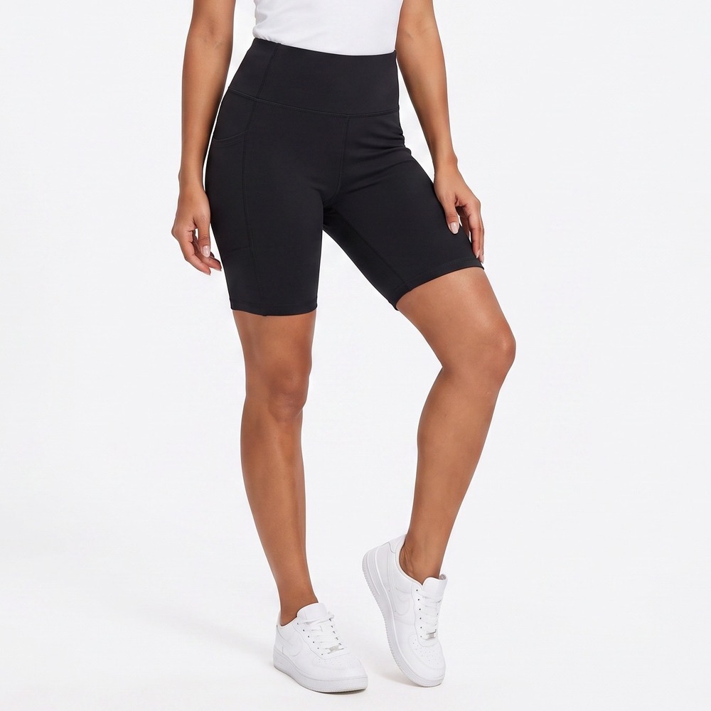 Tek Gear Shorts Womens XL Ultrastretch Black Side Pockets Excellent